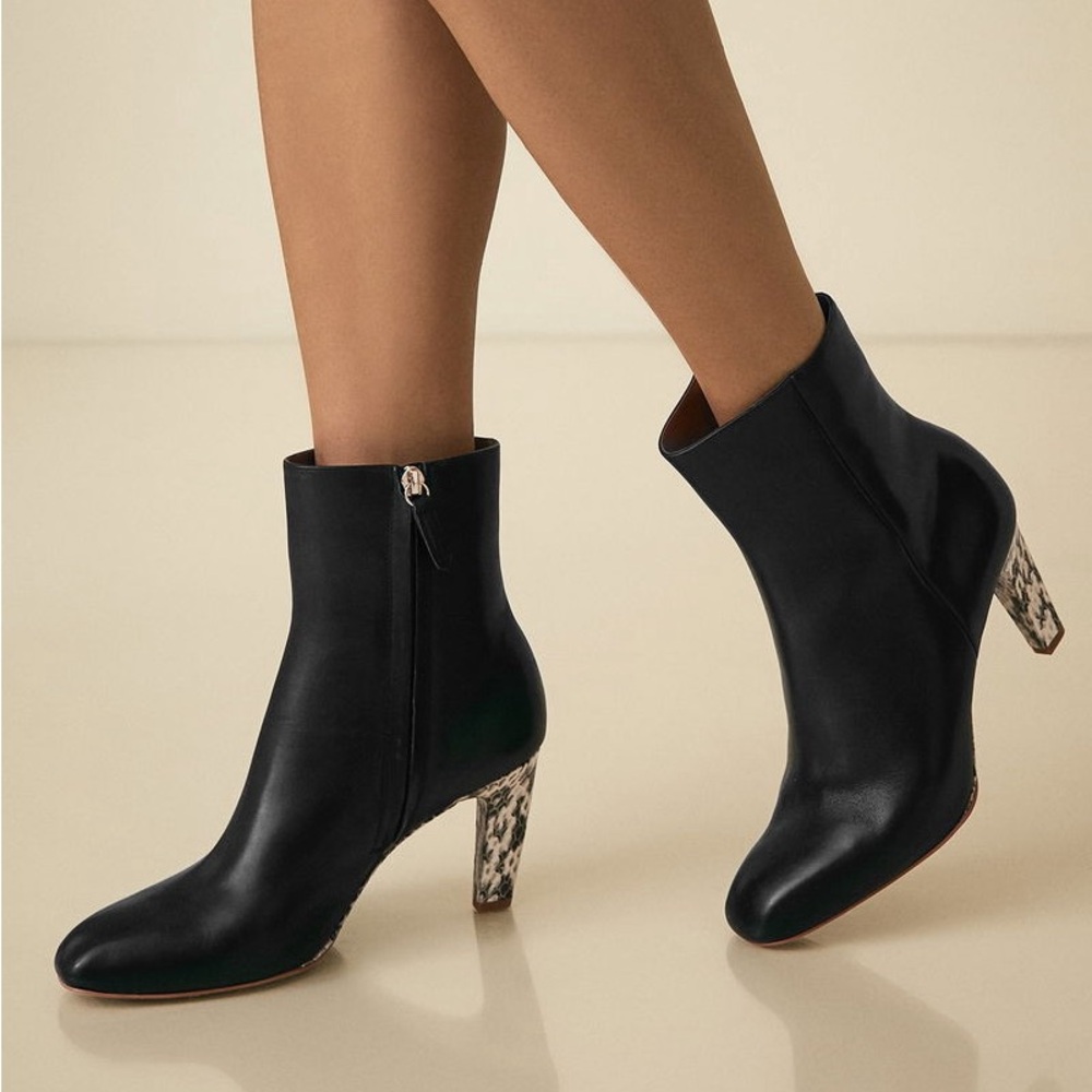 Reiss Sophia Leather Ankle Boots Size 9